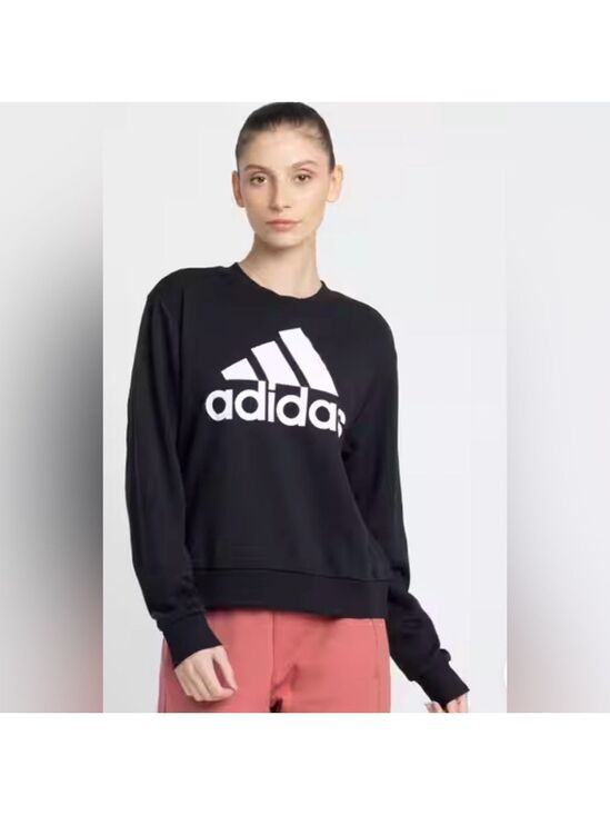 adidas Tops - Adidas Logo Black Long Sleeve Sweatshirt